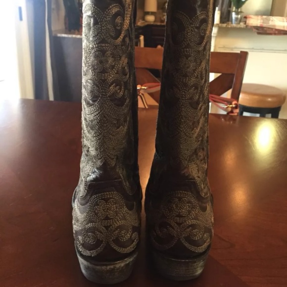 OLD GRINGO CHOCOLATE SAN SABA II COWBOY BOOTS - Picture 4 of 8